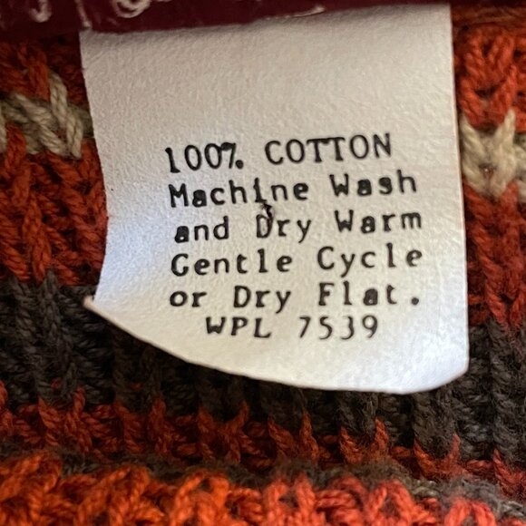 Vintage Diane Von Furstenberg Striped Cotton Sweater in Women's Large - Picture 8 of 8